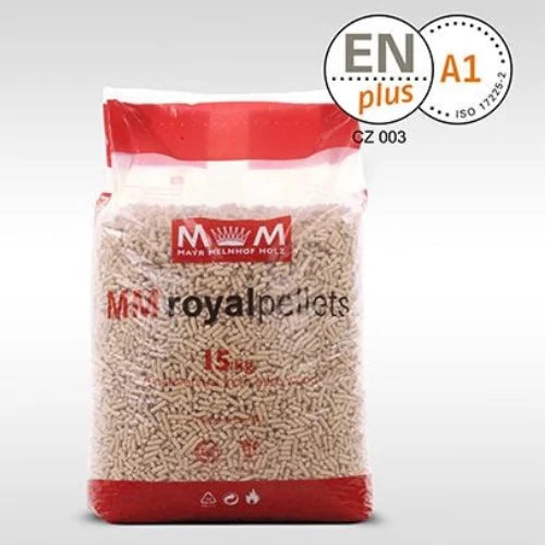 Dřevěné pelety MM Royal Pellets světlé 1050 kg ( 70ks x 15kg )