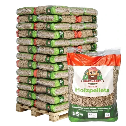 Dřevěné pelety Holz Harry Premium ENplus A1, paleta 975 kg
