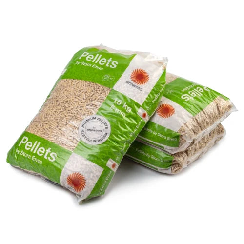 Dřevěné pelety STORA ENSO A1 6 mm 15 kg / 80 ks x 15 kg / Paleta 1200 kg